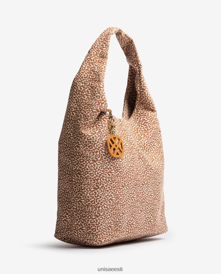 Unisa 88PPB41092 taaskasutatud kangast käekott naised pruun