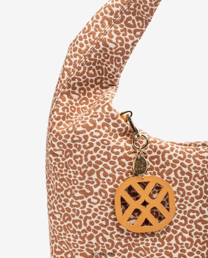 Unisa 88PPB41092 taaskasutatud kangast käekott naised pruun