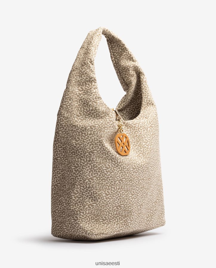 Unisa 88PPB41094 taaskasutatud kangast käekott naised pruun