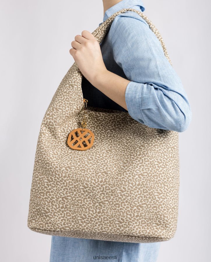 Unisa 88PPB41094 taaskasutatud kangast käekott naised pruun