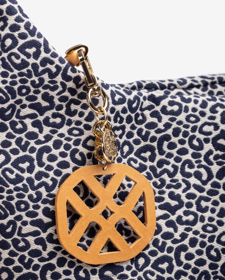 Unisa 88PPB41095 taaskasutatud kangast käekott naised sinine