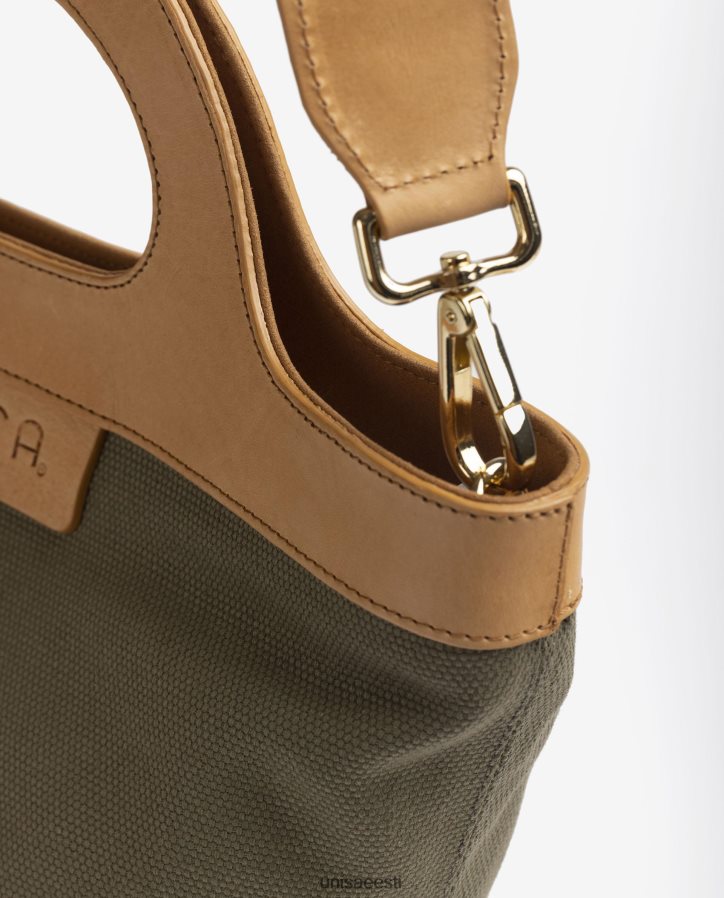 Unisa 88PPB41096 jäiga nahast käepidemega käekott naised roheline