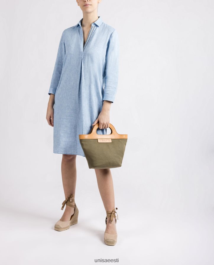 Unisa 88PPB41096 jäiga nahast käepidemega käekott naised roheline