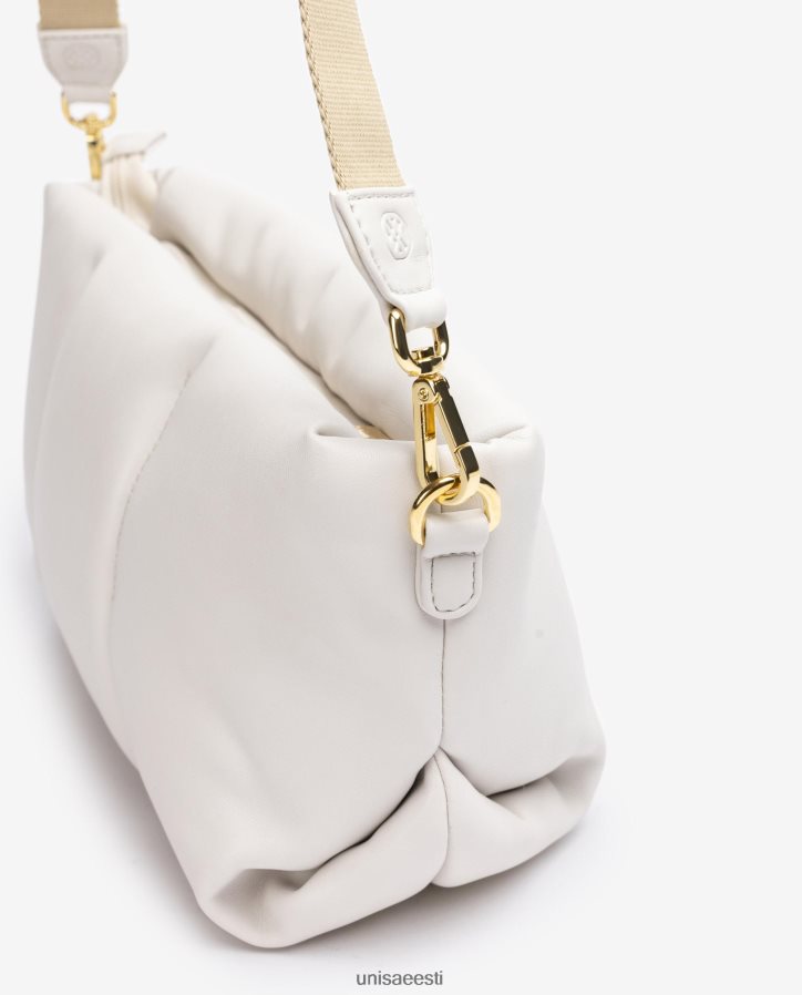 Unisa 88PPB41166 keskmise suurusega tepitud käekott naised valge