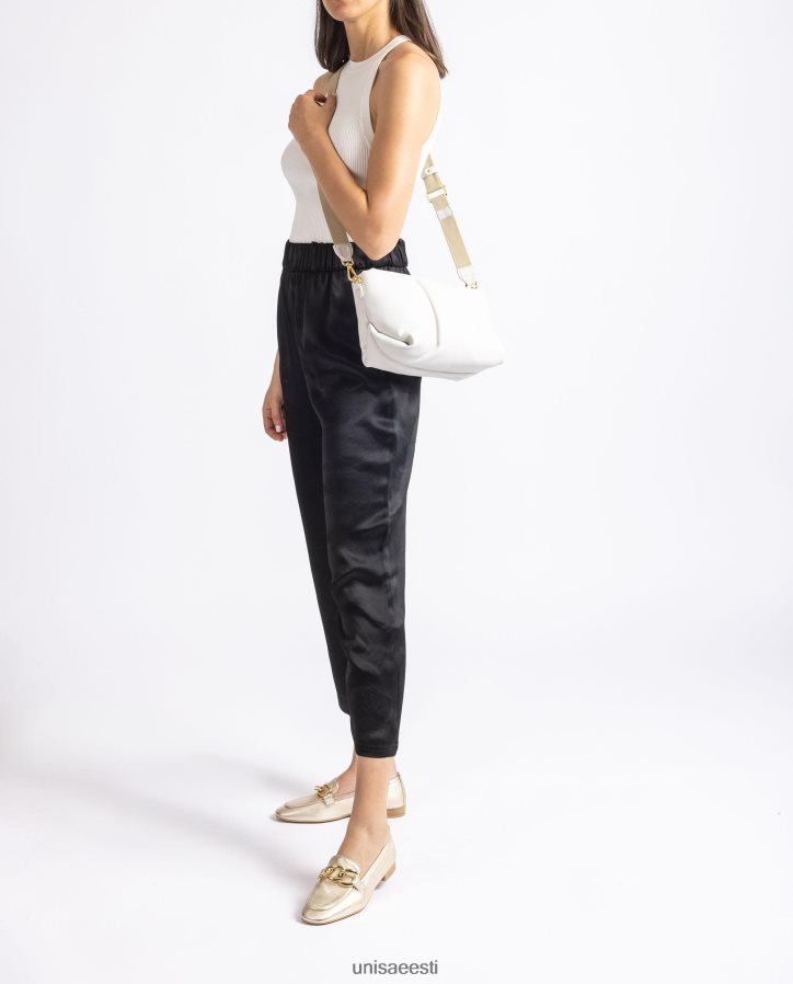 Unisa 88PPB41166 keskmise suurusega tepitud käekott naised valge