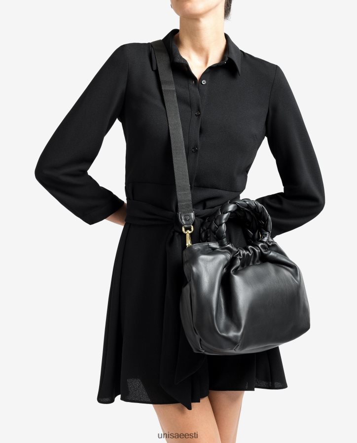 Unisa 88PPB41173 ümmarguse käepidemega käekott naised must