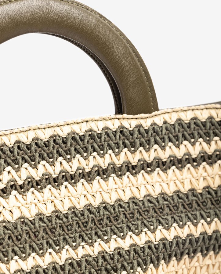 Unisa 88PPB41177 keskmise suurusega raffia käekott naised roheline