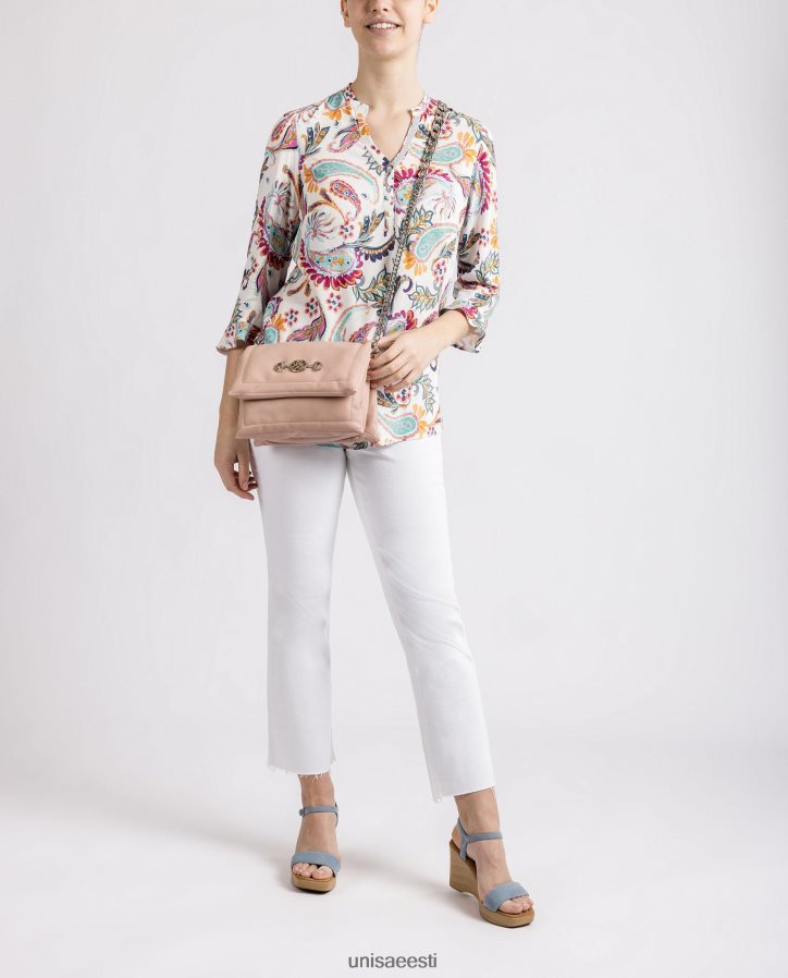 Unisa 88PPB41181 tepitud efektkott monogrammiga naised roosa