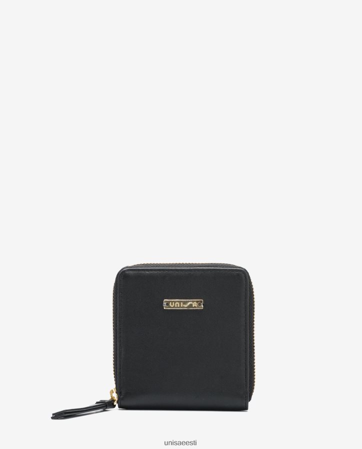 Unisa 88PPB41233 nahast lukuga rahakott naised must