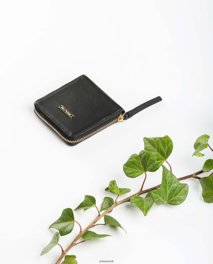 Unisa 88PPB41233 nahast lukuga rahakott naised must