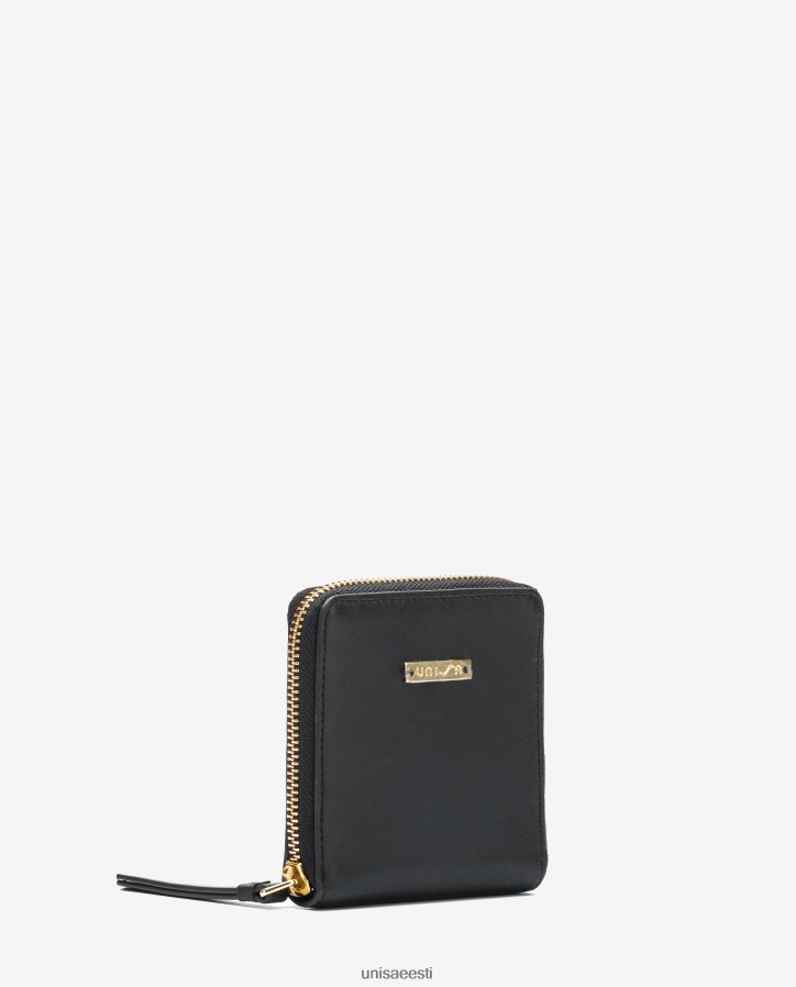 Unisa 88PPB41233 nahast lukuga rahakott naised must