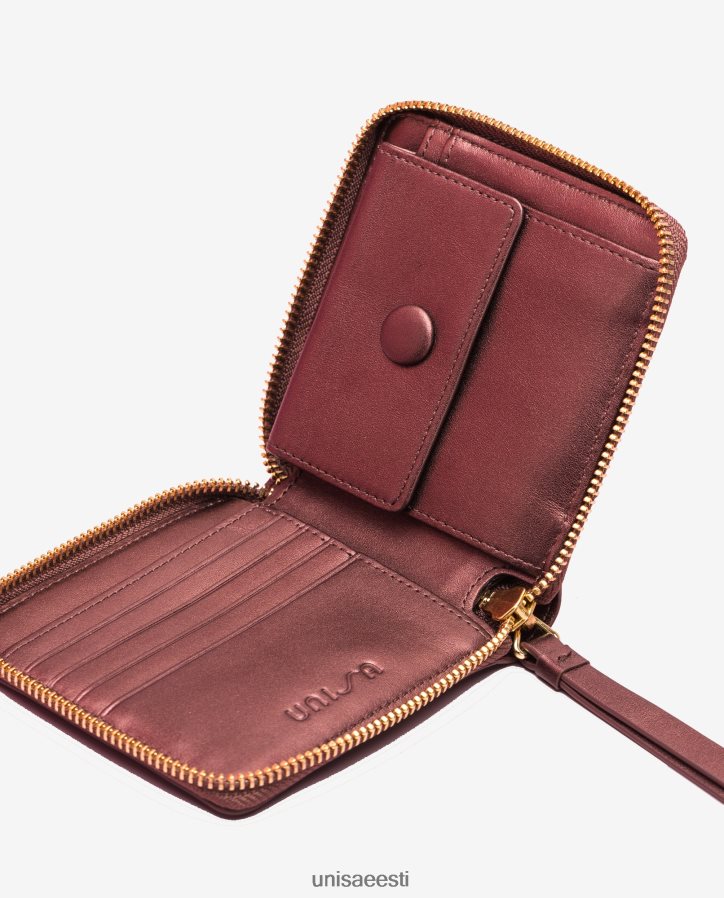 Unisa 88PPB41235 nahast lukuga rahakott naised punane