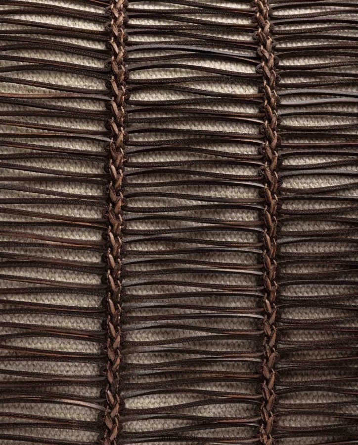 Unisa 88PPB41108 suur riidest ja nahast käekott naised pruun