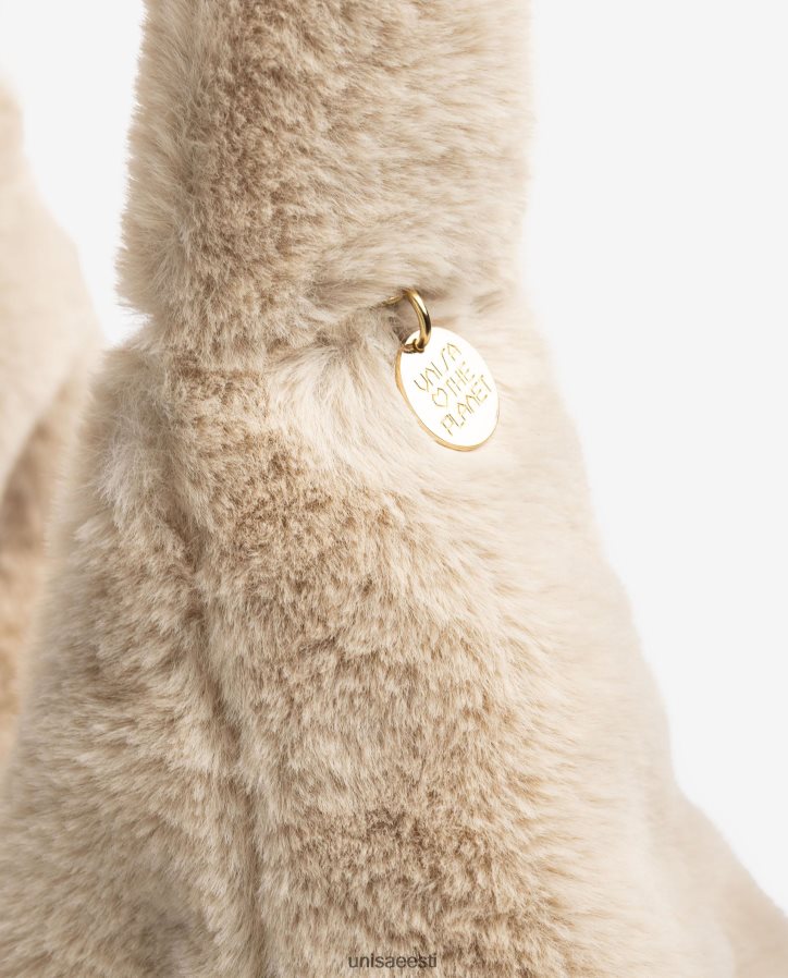 Unisa 88PPB41126 taaskasutatud kangast käekott naised beež