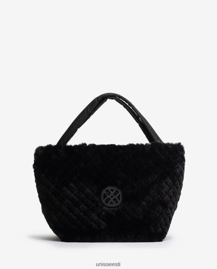 Unisa 88PPB41135 suur pehmest riidest kott naised must