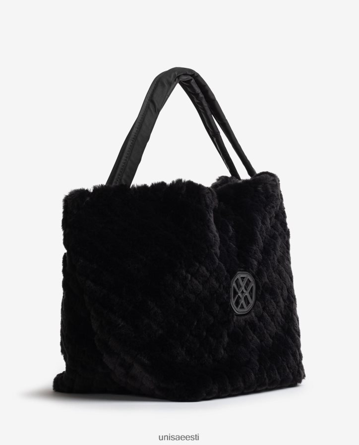 Unisa 88PPB41135 suur pehmest riidest kott naised must