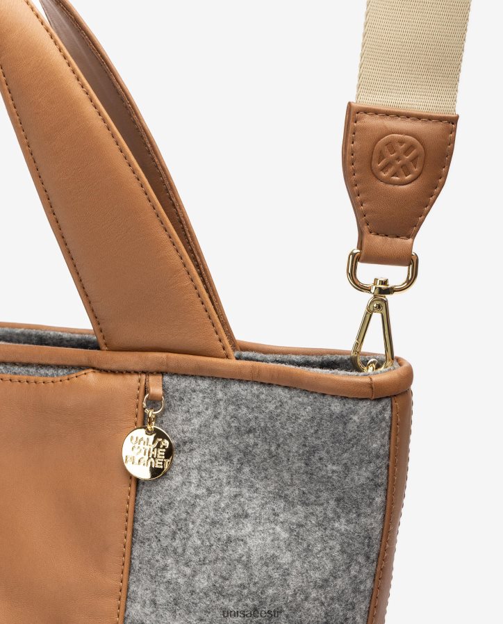 Unisa 88PPB41138 taaskasutatud kangast poekott naised hall