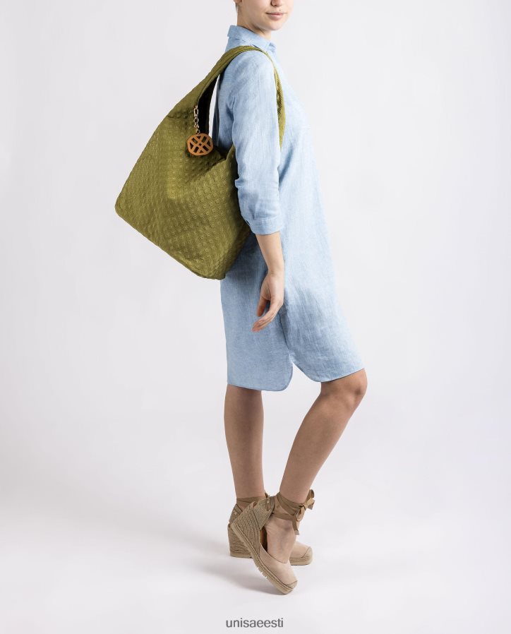 Unisa 88PPB41141 tepitud fluorestseeruv käekott naised roheline