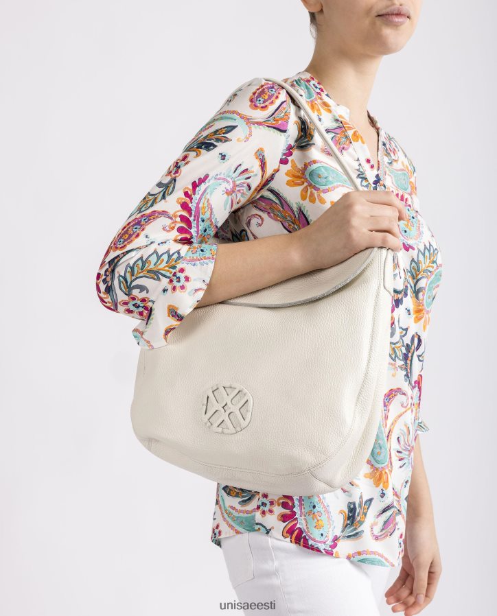 Unisa 88PPB41144 suur monogrammiga käekott naised valge