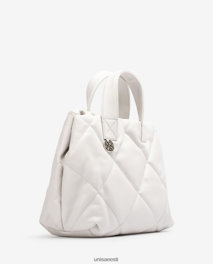 Unisa 88PPB41150 tepitud efektiga käekott naised valge