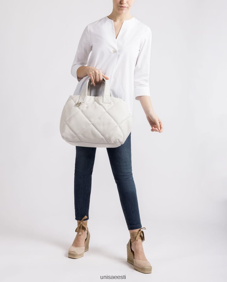 Unisa 88PPB41150 tepitud efektiga käekott naised valge