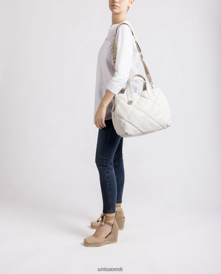 Unisa 88PPB41150 tepitud efektiga käekott naised valge