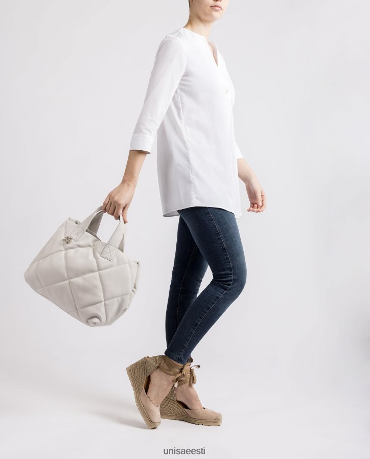 Unisa 88PPB41150 tepitud efektiga käekott naised valge