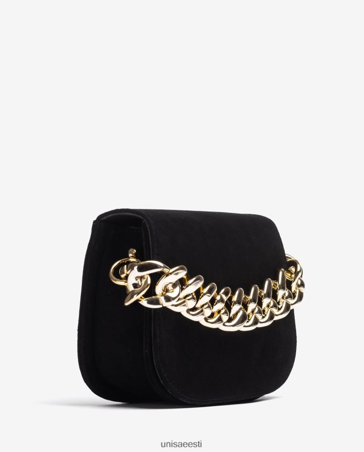 Unisa 88PPB41184 kuldse ketiga käekott naised must