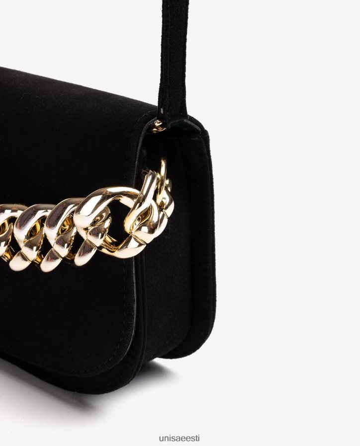 Unisa 88PPB41184 kuldse ketiga käekott naised must