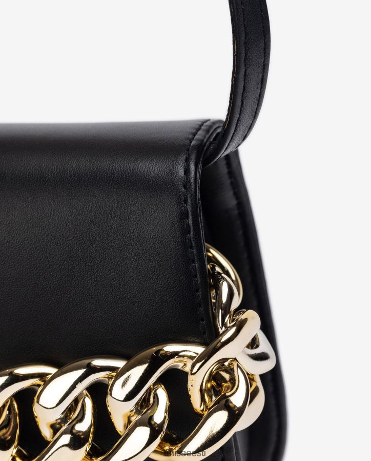 Unisa 88PPB41199 kuldse ketiga käekott naised must