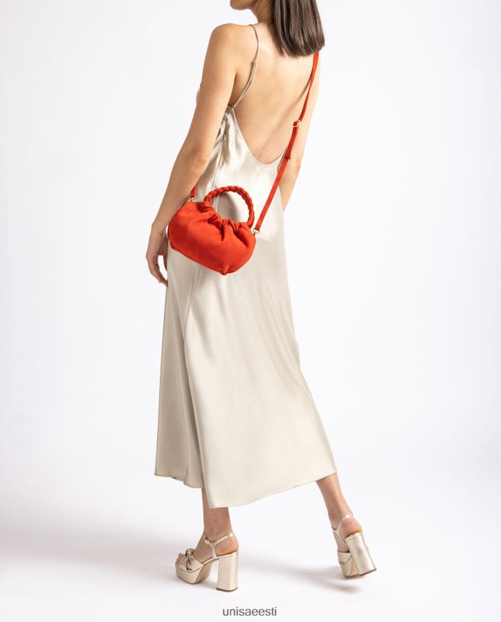 Unisa 88PPB41203 punutud sangadega käekott naised punane