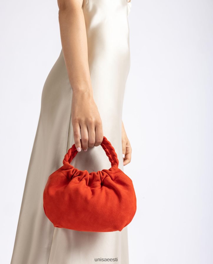 Unisa 88PPB41203 punutud sangadega käekott naised punane