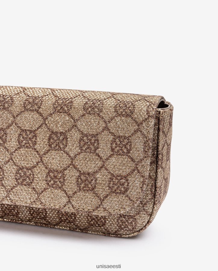 Unisa 88PPB41209 läikivast kangast monogramm peokott naised pronksist