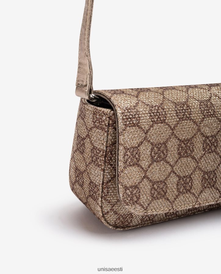 Unisa 88PPB41209 läikivast kangast monogramm peokott naised pronksist