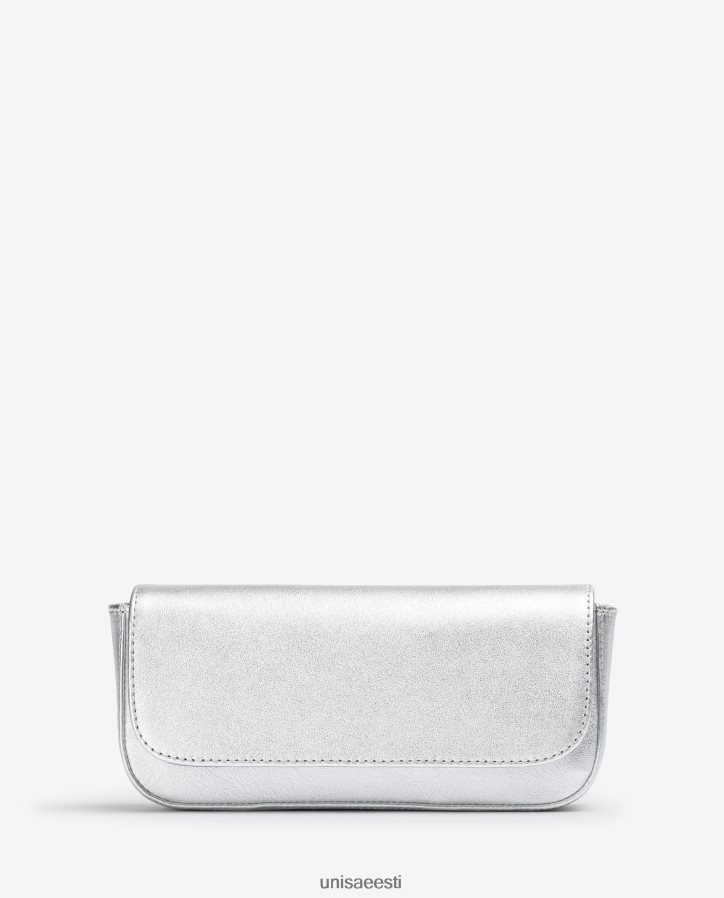 Unisa 88PPB41212 metallilise efektiga nahast peokott naised hõbedane