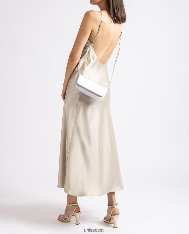 Unisa 88PPB41212 metallilise efektiga nahast peokott naised hõbedane