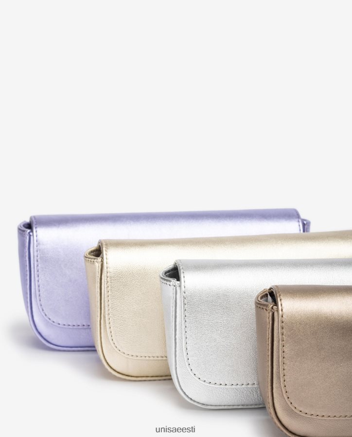 Unisa 88PPB41212 metallilise efektiga nahast peokott naised hõbedane