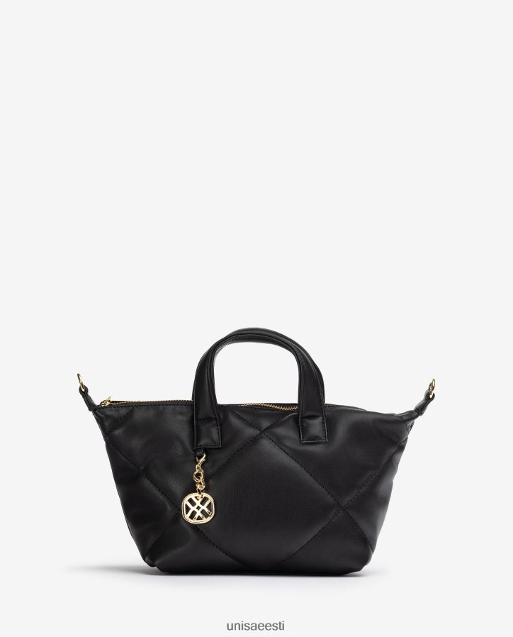 Unisa 88PPB41218 tepitud efektiga käekott naised must