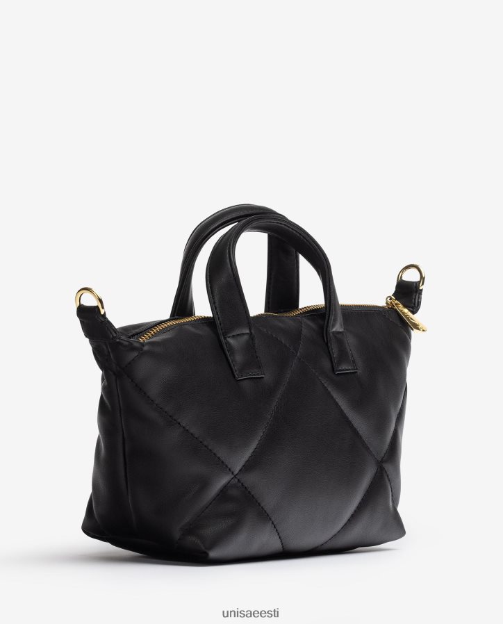 Unisa 88PPB41218 tepitud efektiga käekott naised must