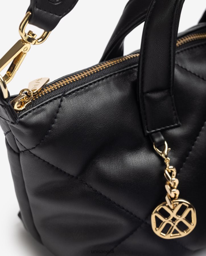 Unisa 88PPB41218 tepitud efektiga käekott naised must