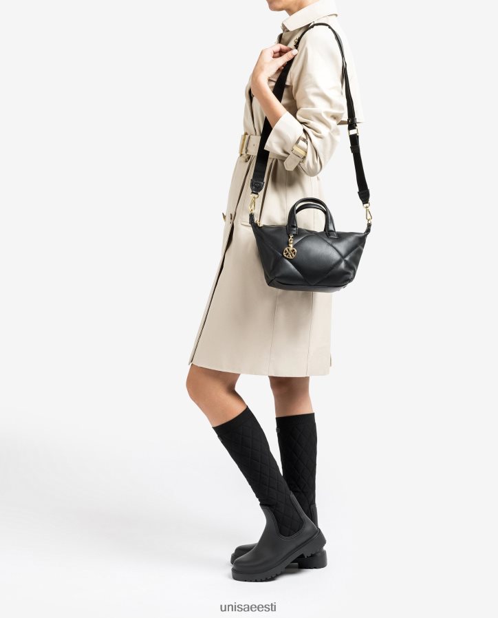 Unisa 88PPB41218 tepitud efektiga käekott naised must