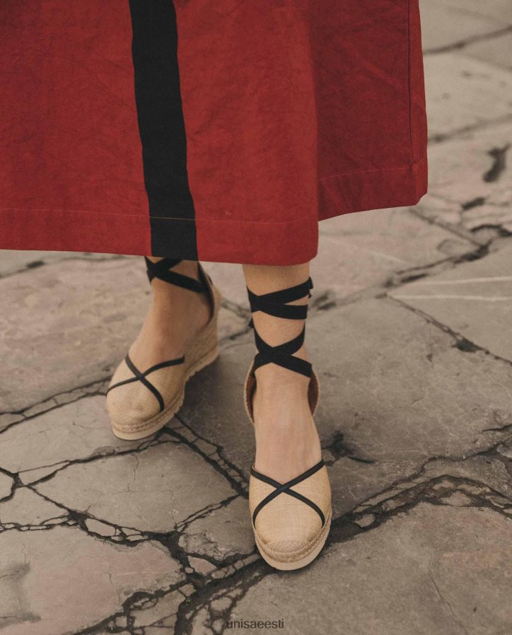 Unisa 88PPB41320 espadrill valmistatud raffiast ja nahast naised graatsiline