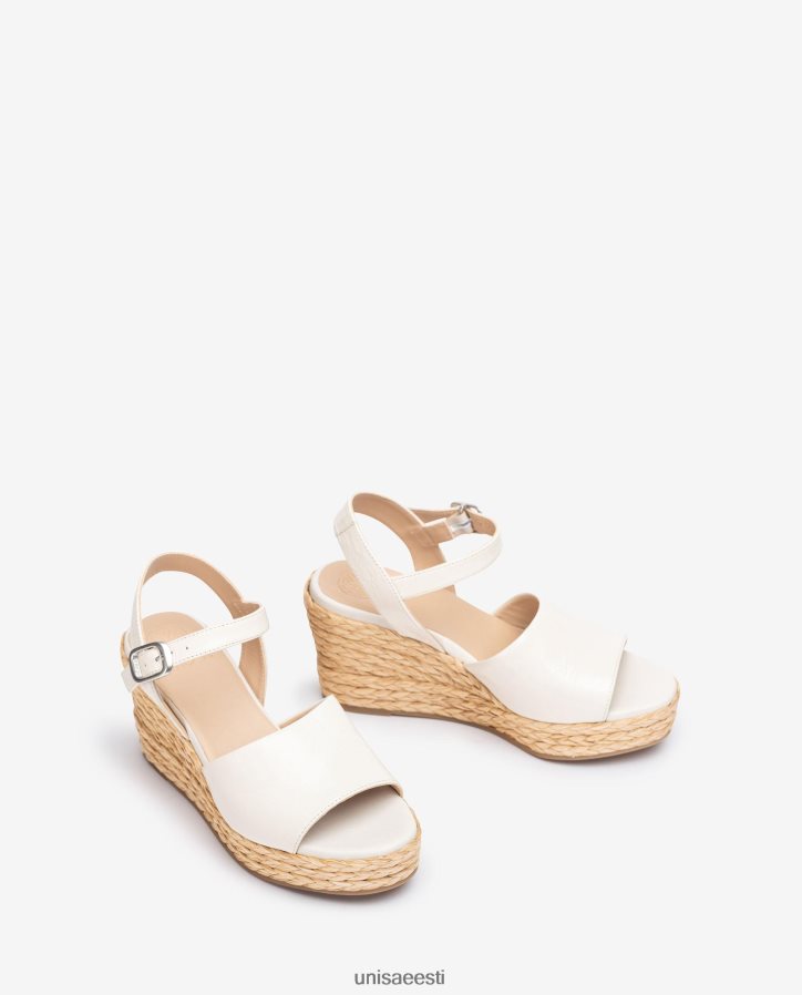 Unisa 88PPB4299 lai vamp ja džuudist sandaal naised valge
