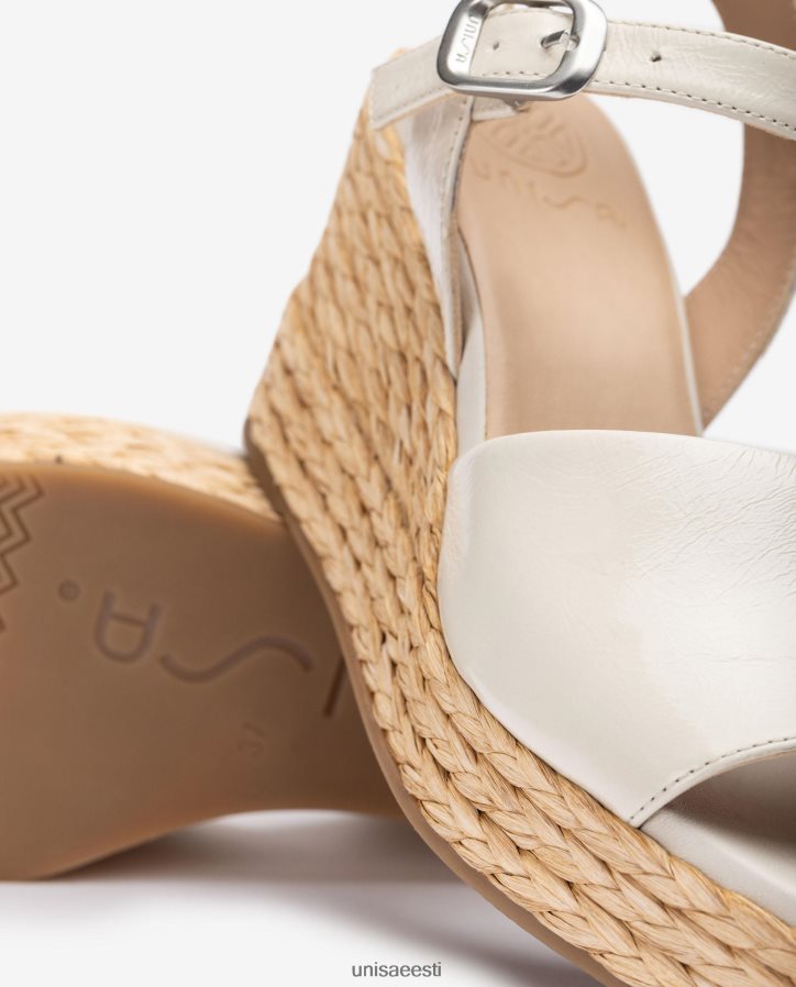 Unisa 88PPB4299 lai vamp ja džuudist sandaal naised valge