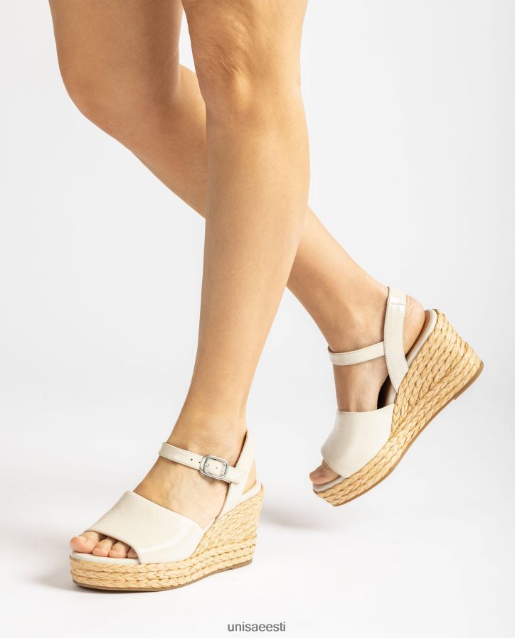 Unisa 88PPB4299 lai vamp ja džuudist sandaal naised valge