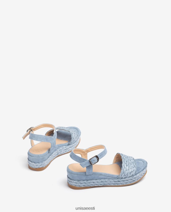 Unisa 88PPB4324 sobivat värvi džuudist ja seemisnahast sandaal naised sinine