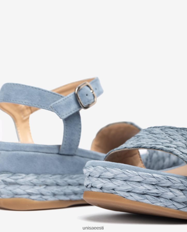 Unisa 88PPB4324 sobivat värvi džuudist ja seemisnahast sandaal naised sinine