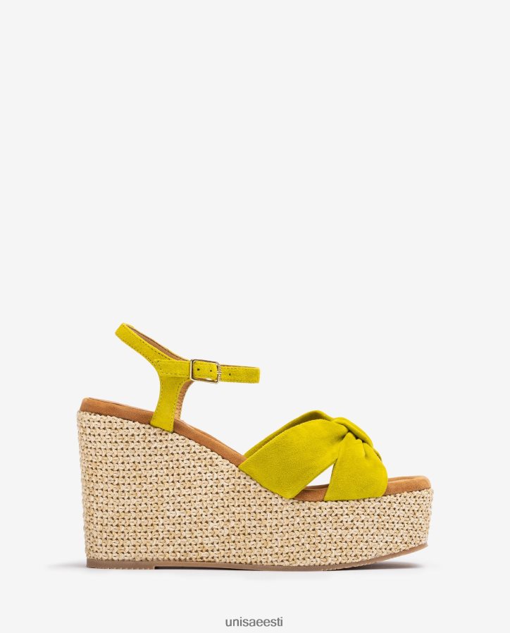 Unisa 88PPB4459 sõlmeäärega kõrge kiiluga sandaal naised roheline