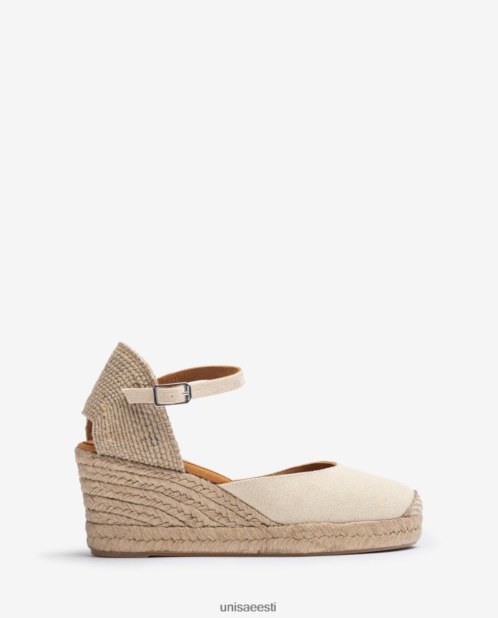 Unisa 88PPB4471 espadrille vamp-heel ecolino naised valge
