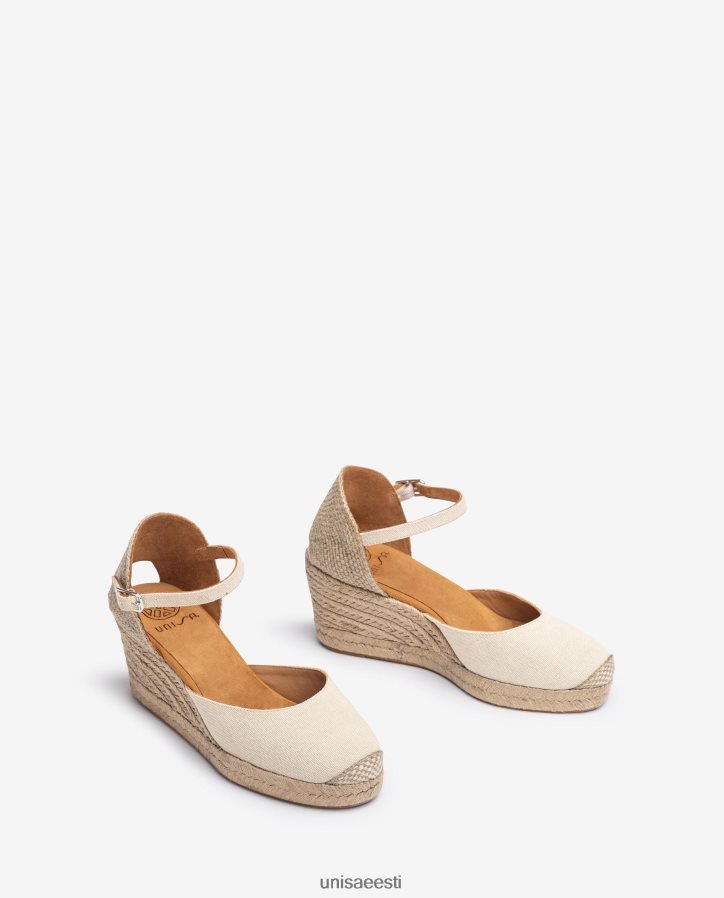 Unisa 88PPB4471 espadrille vamp-heel ecolino naised valge